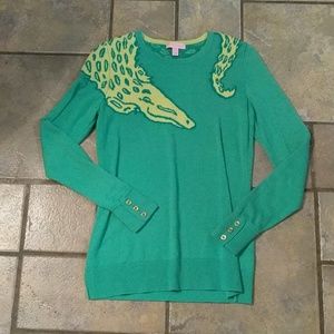 Medium Lily Pulitzer Reptile Green sweater